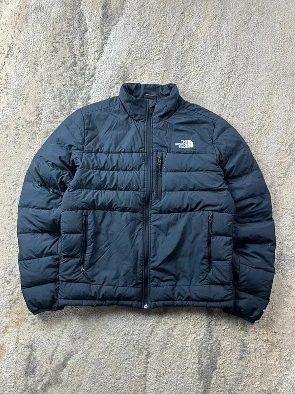 The North Face 550 Down Jacket Mens Blue Puffer Jacket Size S
